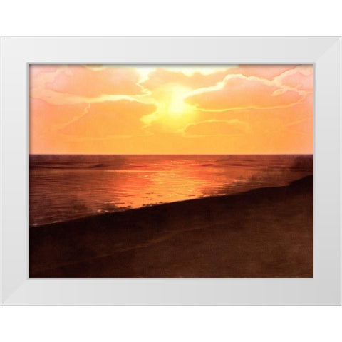 Sunset Dreams IV White Modern Wood Framed Art Print by Saunders, Alonzo