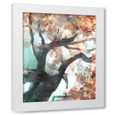 Fall Tree I White Modern Wood Framed Art Print by Saunders, Alonzo
