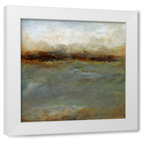 Calm Shore Line White Modern Wood Framed Art Print by Gordon, Sharon