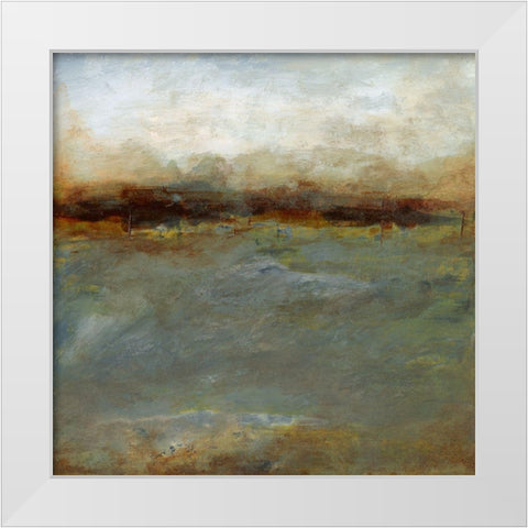 Calm Shore Line White Modern Wood Framed Art Print by Gordon, Sharon