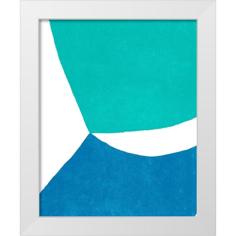 Color Cuts I White Modern Wood Framed Art Print by Vess, June Erica