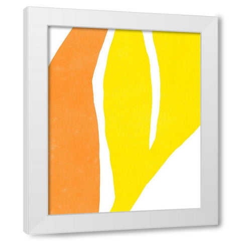 Color Cuts V White Modern Wood Framed Art Print by Vess, June Erica