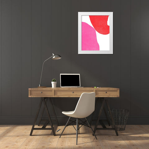 Color Cuts VI White Modern Wood Framed Art Print by Vess, June Erica