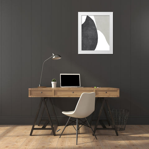 Color Cuts X White Modern Wood Framed Art Print by Vess, June Erica