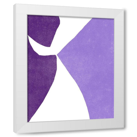 Color Cuts XIII White Modern Wood Framed Art Print by Vess, June Erica