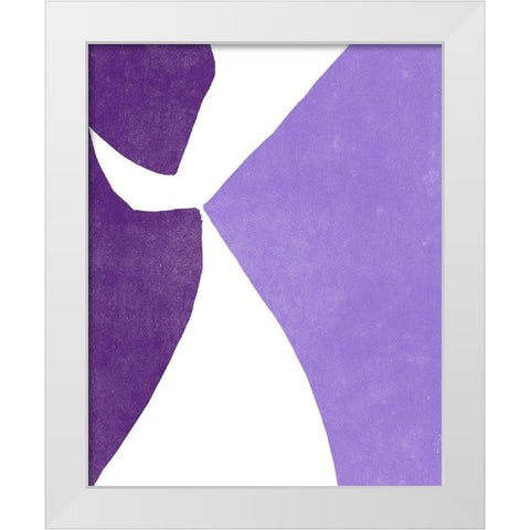 Color Cuts XIII White Modern Wood Framed Art Print by Vess, June Erica