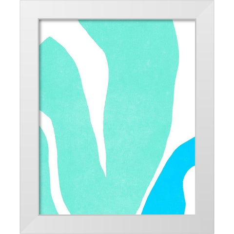Color Cuts XIV White Modern Wood Framed Art Print by Vess, June Erica