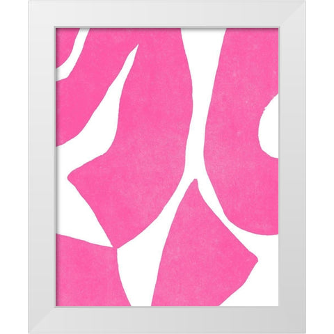 Color Cuts XV White Modern Wood Framed Art Print by Vess, June Erica