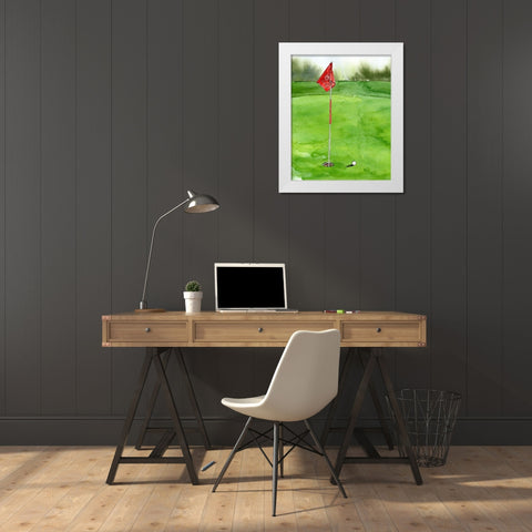 Tee Off Time I White Modern Wood Framed Art Print by Parker, Jennifer Paxton