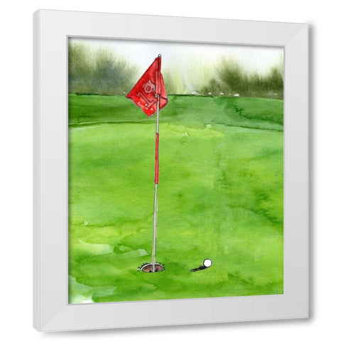 Tee Off Time I White Modern Wood Framed Art Print by Parker, Jennifer Paxton