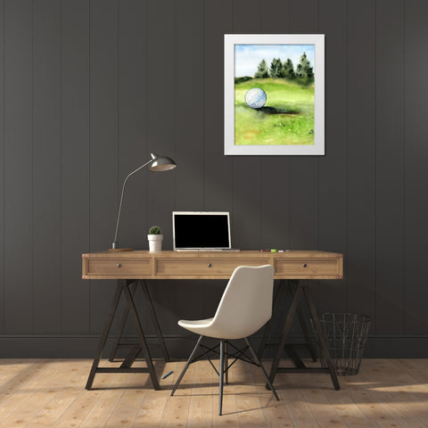 Tee Off Time II White Modern Wood Framed Art Print by Parker, Jennifer Paxton