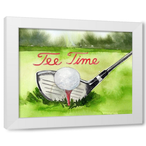 Tee Off Time III White Modern Wood Framed Art Print by Parker, Jennifer Paxton