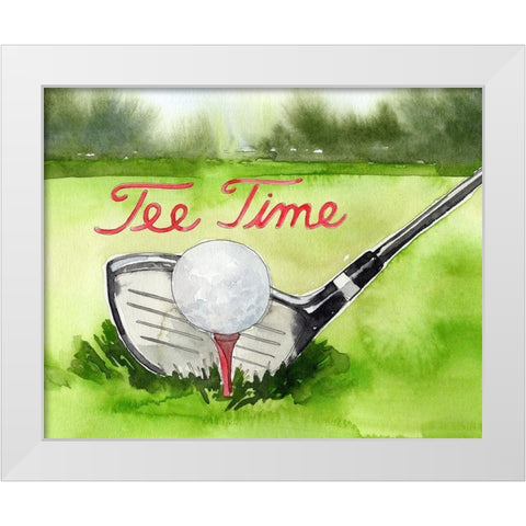 Tee Off Time III White Modern Wood Framed Art Print by Parker, Jennifer Paxton