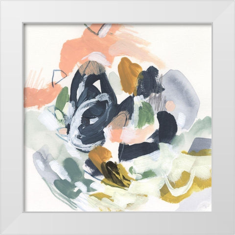 Color Notation II White Modern Wood Framed Art Print by Vess, June Erica