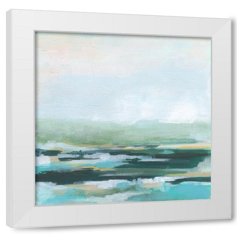 Misty Inlet I White Modern Wood Framed Art Print by Vess, June Erica