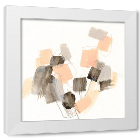 Blush Gambit I White Modern Wood Framed Art Print by Vess, June Erica