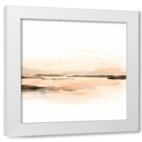 Pink Salt Marsh I White Modern Wood Framed Art Print by Vess, June Erica