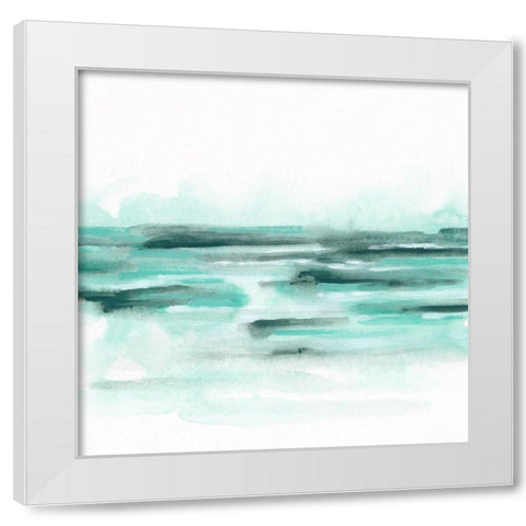 Ocean Mystique II White Modern Wood Framed Art Print by Vess, June Erica