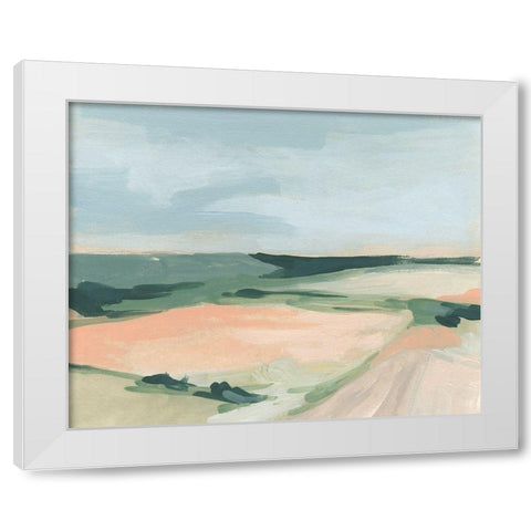Pastel Plains I White Modern Wood Framed Art Print by Vess, June Erica