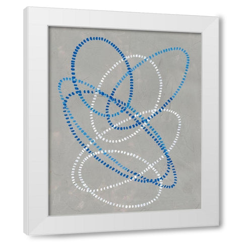 Running Stitch I White Modern Wood Framed Art Print by Lam, Vanna