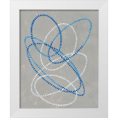 Running Stitch I White Modern Wood Framed Art Print by Lam, Vanna