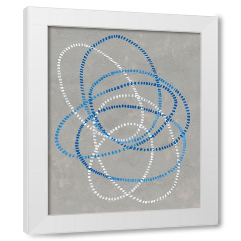 Running Stitch II White Modern Wood Framed Art Print by Lam, Vanna