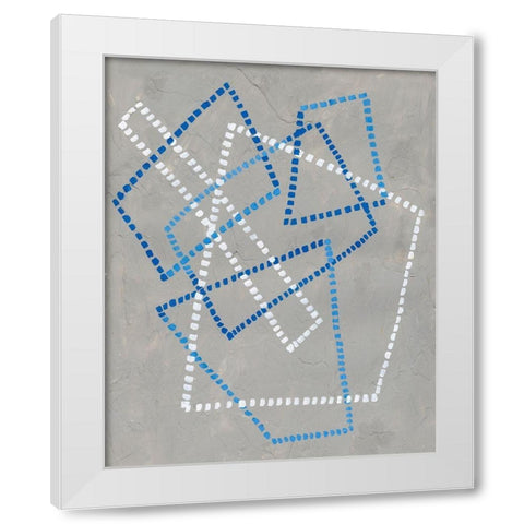 Running Stitch III White Modern Wood Framed Art Print by Lam, Vanna