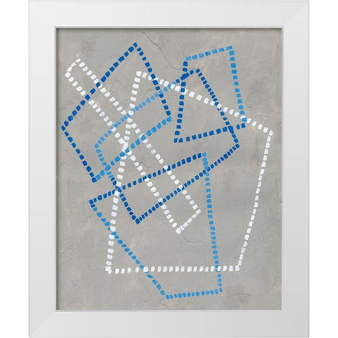 Running Stitch III White Modern Wood Framed Art Print by Lam, Vanna