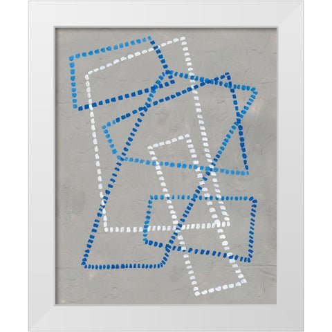 Running Stitch IV White Modern Wood Framed Art Print by Lam, Vanna