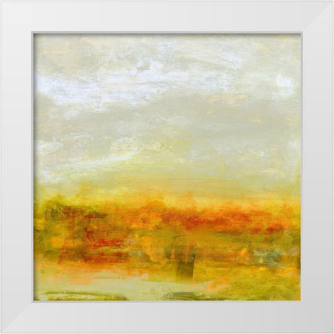 Burst of Warmth White Modern Wood Framed Art Print by Gordon, Sharon