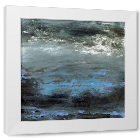 Water Study I White Modern Wood Framed Art Print by Gordon, Sharon