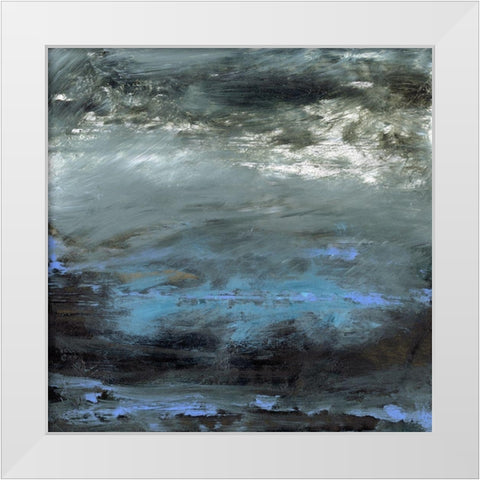 Water Study I White Modern Wood Framed Art Print by Gordon, Sharon