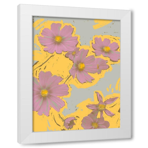 Pop Art Floral II White Modern Wood Framed Art Print by Green, Jacob