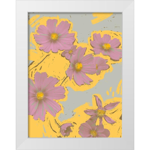 Pop Art Floral II White Modern Wood Framed Art Print by Green, Jacob