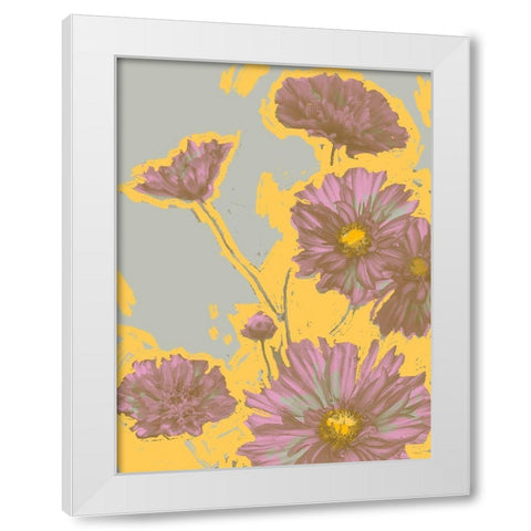 Pop Art Floral III White Modern Wood Framed Art Print by Green, Jacob
