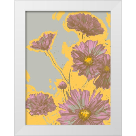 Pop Art Floral III White Modern Wood Framed Art Print by Green, Jacob