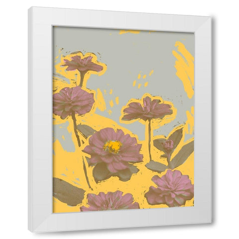 Pop Art Floral IV White Modern Wood Framed Art Print by Green, Jacob