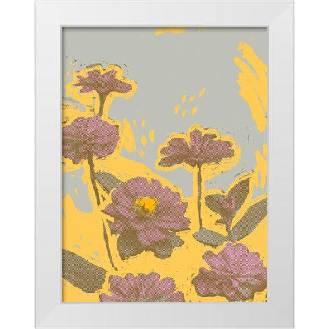 Pop Art Floral IV White Modern Wood Framed Art Print by Green, Jacob