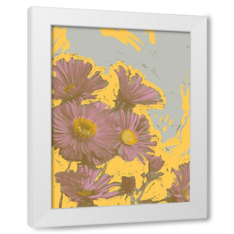 Pop Art Floral V White Modern Wood Framed Art Print by Green, Jacob