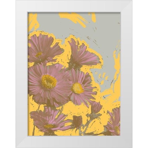 Pop Art Floral V White Modern Wood Framed Art Print by Green, Jacob