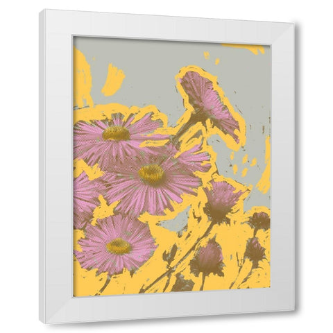 Pop Art Floral VI White Modern Wood Framed Art Print by Green, Jacob