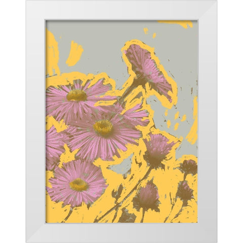 Pop Art Floral VI White Modern Wood Framed Art Print by Green, Jacob