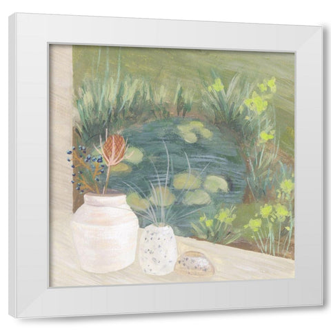 Window Plants IV White Modern Wood Framed Art Print by Wang, Melissa