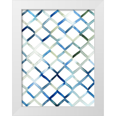 Sea Lattice I White Modern Wood Framed Art Print by Popp, Grace