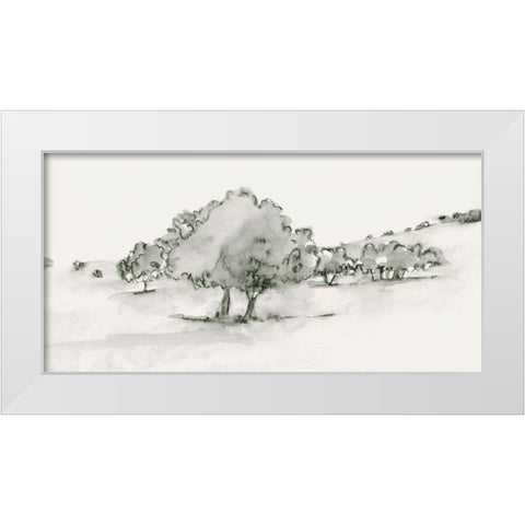 Scenic Scribble II White Modern Wood Framed Art Print by Caroline, Emma