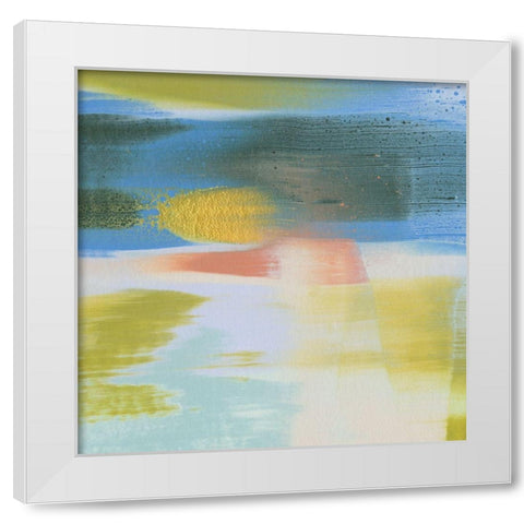 Rainbow Scrape I White Modern Wood Framed Art Print by Caroline, Emma