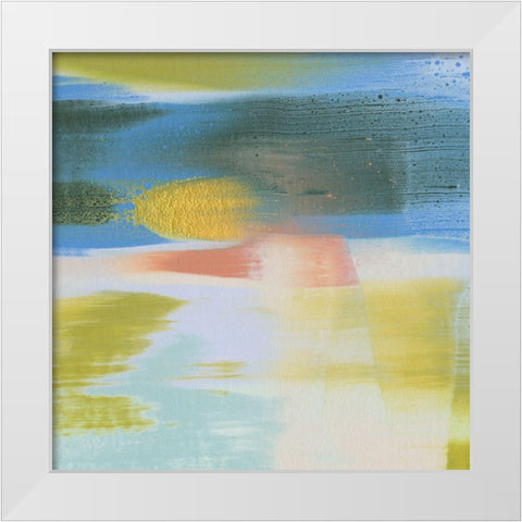 Rainbow Scrape I White Modern Wood Framed Art Print by Caroline, Emma