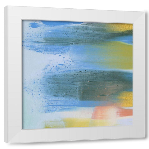 Rainbow Scrape II White Modern Wood Framed Art Print by Caroline, Emma