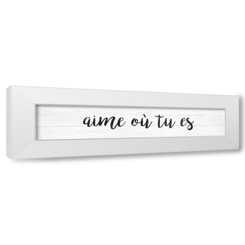 French Typography VI White Modern Wood Framed Art Print by Hambly, Anna