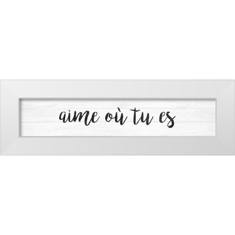 French Typography VI White Modern Wood Framed Art Print by Hambly, Anna